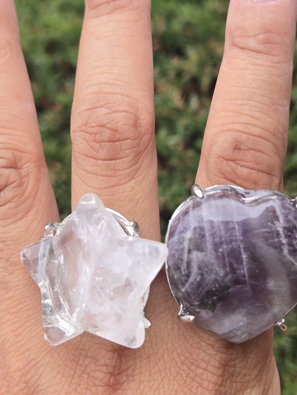 Hand-Selected Custom Clear Quartz Star Ring ✨